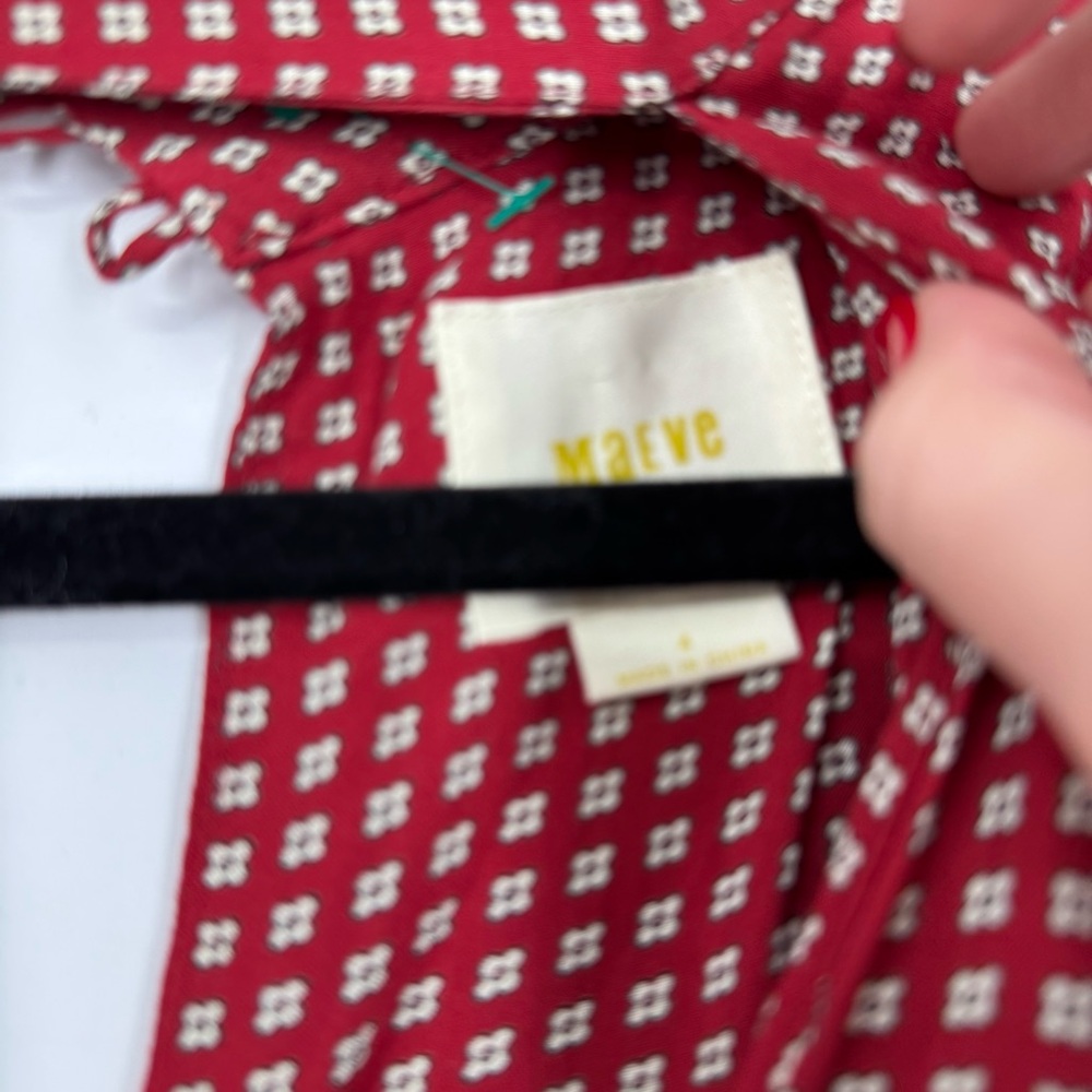 Anthropologie Red Printed Halter Wide-Leg Jumpsuit - Picture 6 of 13